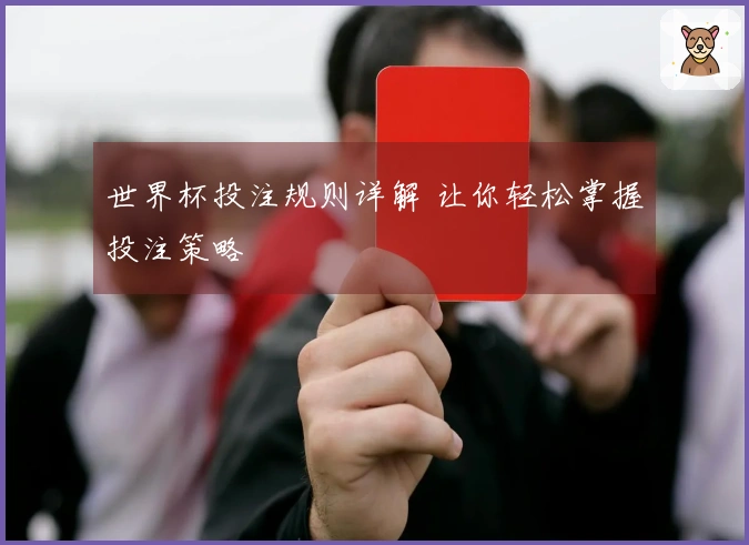 世界杯投注规则详解 让你轻松掌握投注策略